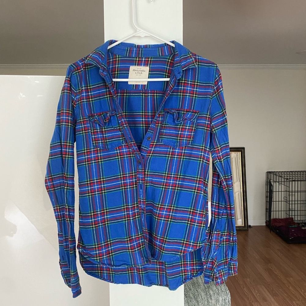 Blue Abercrombie & Fitch flannel M (W)